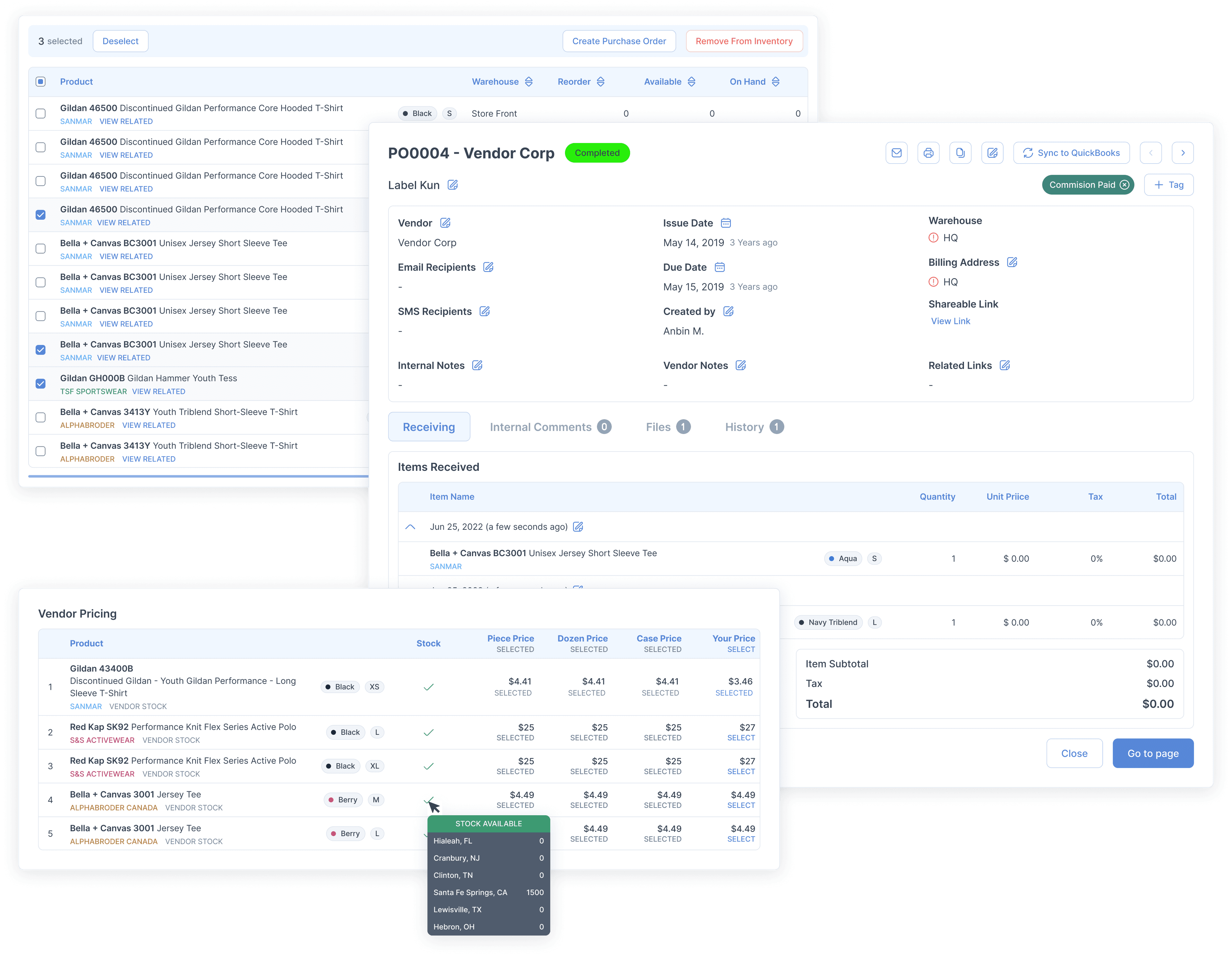 YoPrint Purchasing and Inventory