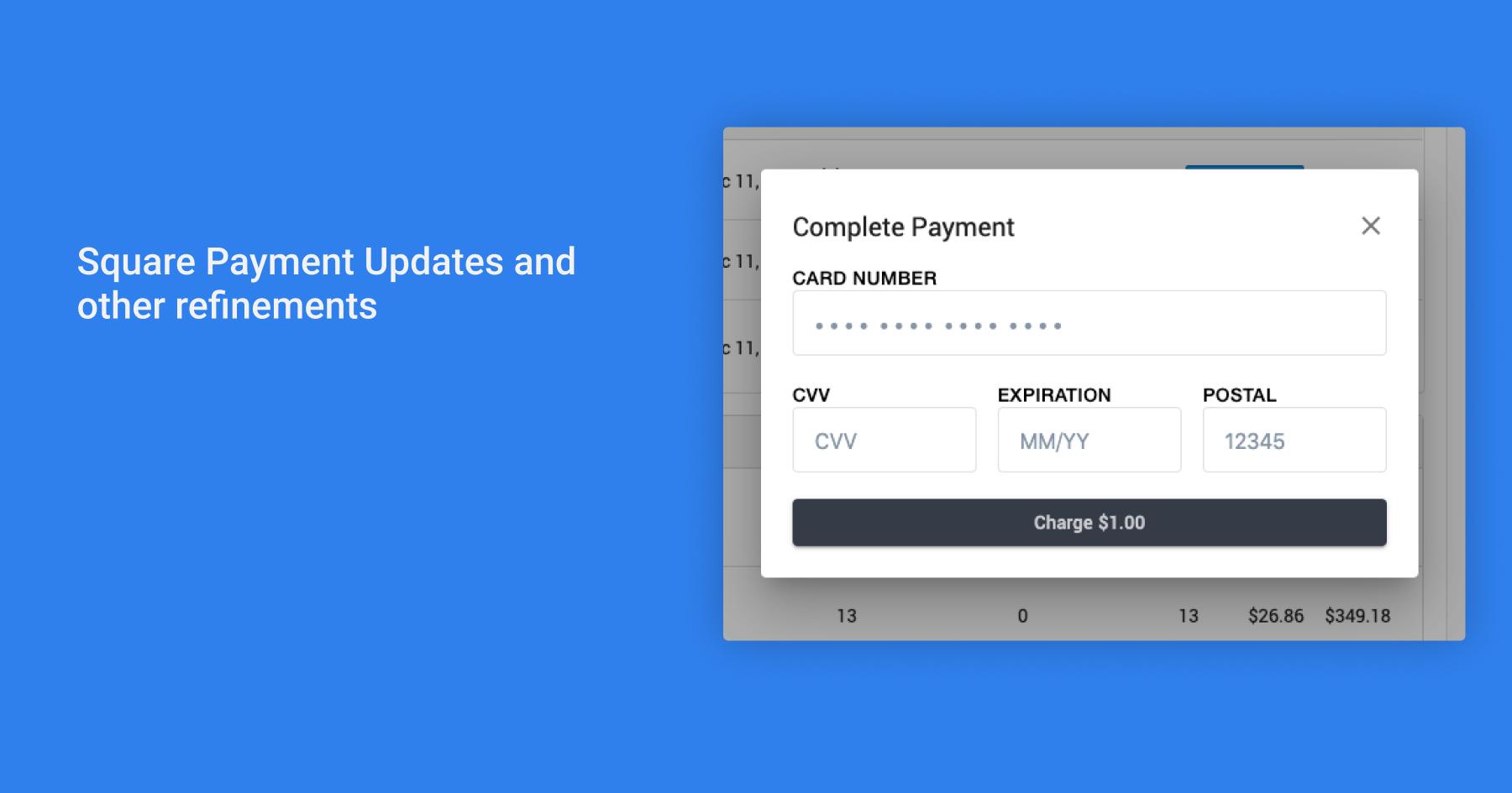 Square Payment Updates