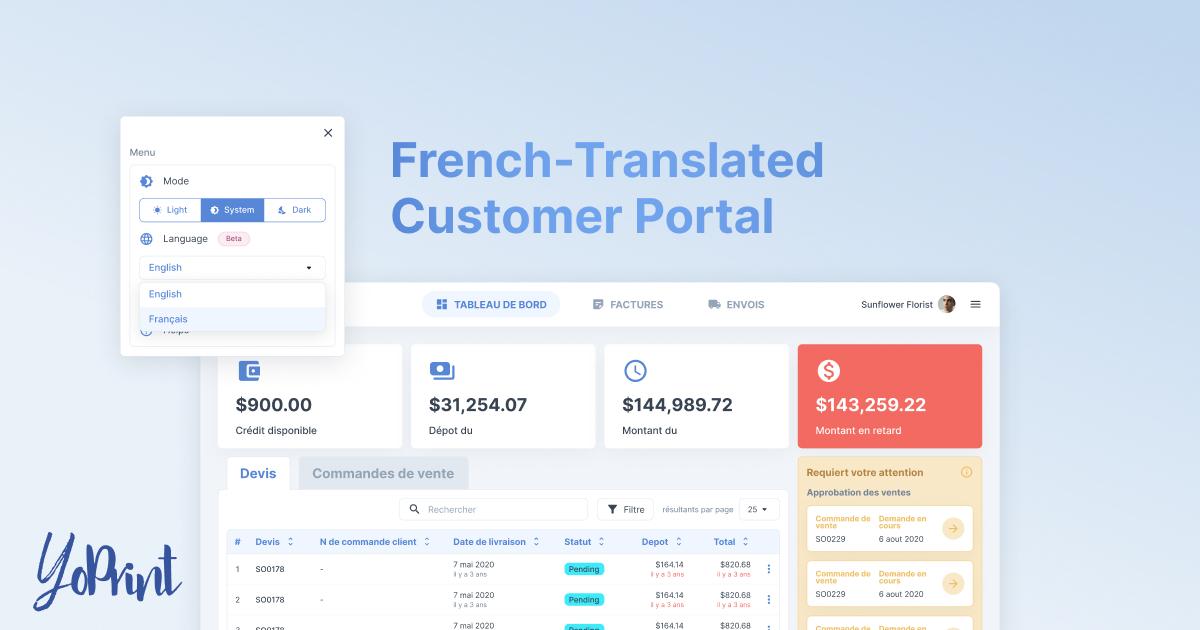 Customer Portal Now Available in French