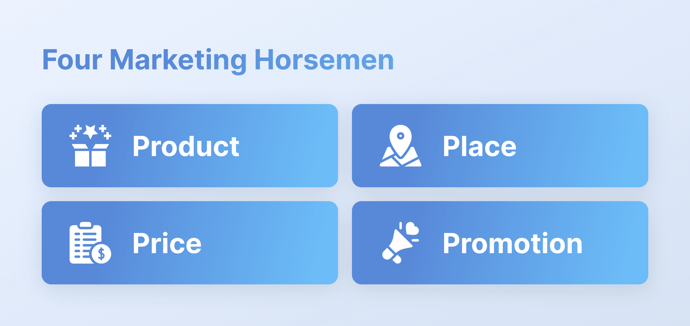 Four Marketing Horsemen Illustration
