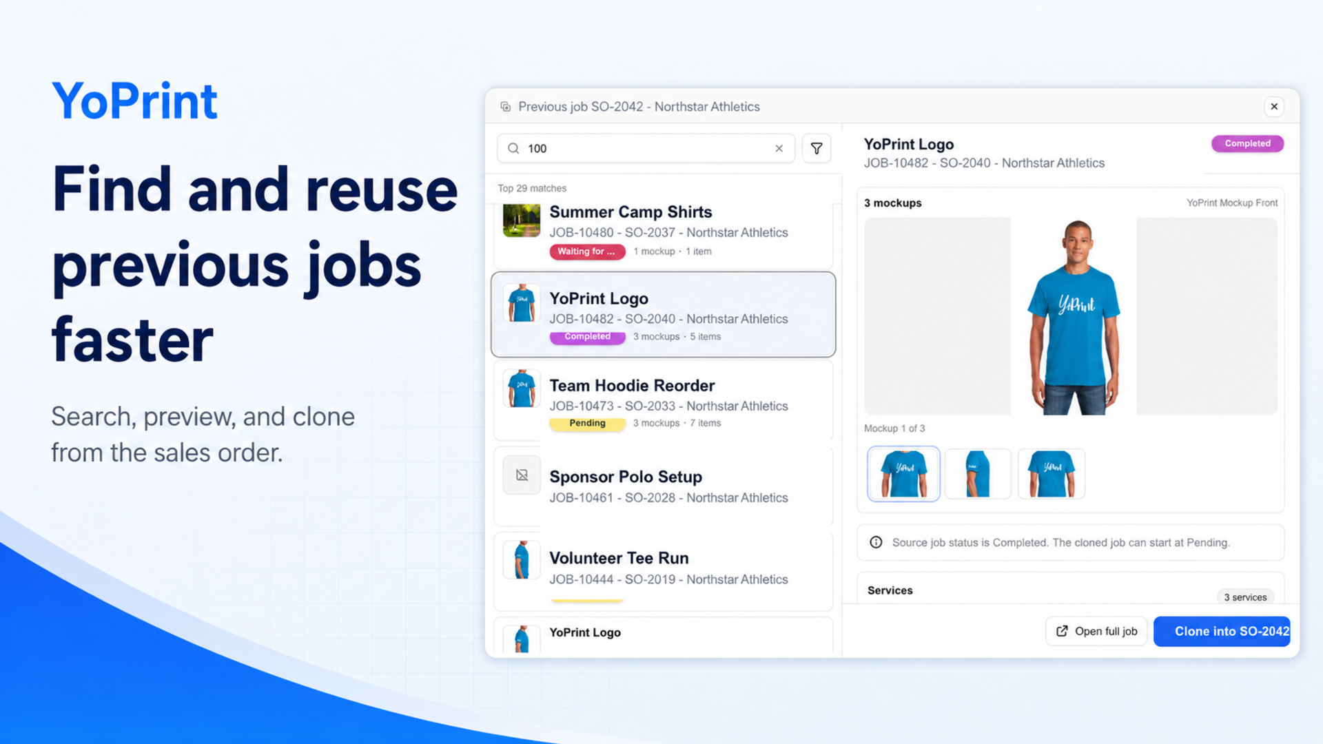 Find and reuse previous jobs faster